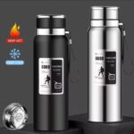 1000ml large capacity stainless steel thermos bottle hot cold vacuum flask water bottle random color 1