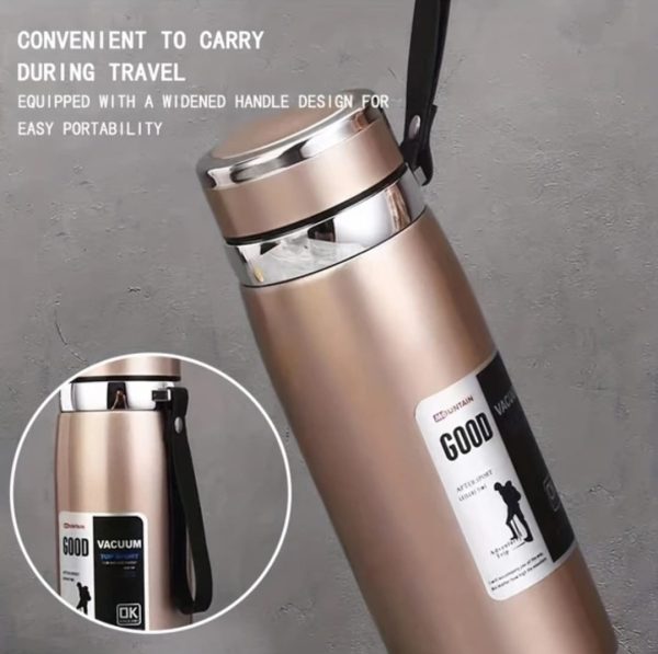 1000ml large capacity stainless steel thermos bottle hot cold vacuum flask water bottle random color 3