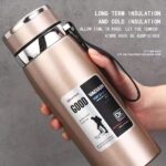 1000ml large capacity stainless steel thermos bottle hot cold vacuum flask water bottle random color 4