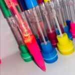 4 in 1 pen with stamp bubbles light and writing function fun creative multi use pen for kids arts crafts and school supplies premium quality imported available in 6 colors 4
