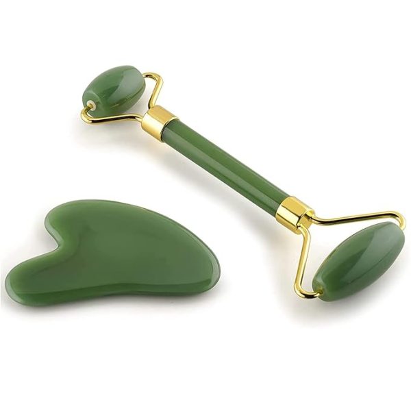 combo pack marble jade roller with stone marble ice roller facial massage derma roller pack of 3 2 2