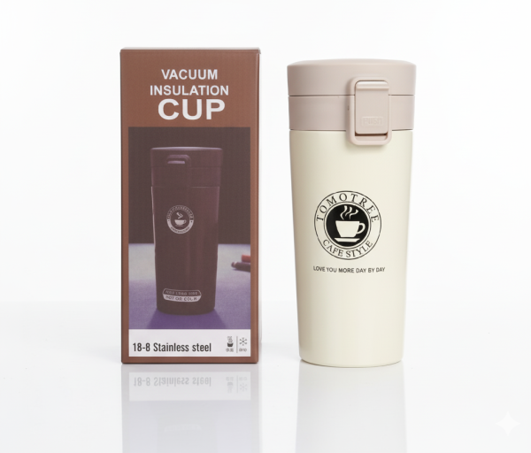 hot cold stainless steel vacuum flask 380ml double wall insulated water bottle leakproof coffee tea thermos travel mug random color 1