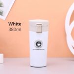 hot cold stainless steel vacuum flask 380ml double wall insulated water bottle leakproof coffee tea thermos travel mug random color 3