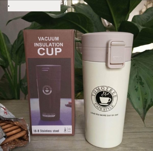 hot cold stainless steel vacuum flask 380ml double wall insulated water bottle leakproof coffee tea thermos travel mug random color 6