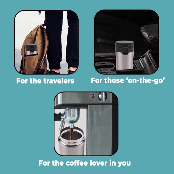 hot cold stainless steel vacuum flask 380ml double wall insulated water bottle leakproof coffee tea thermos travel mug random color