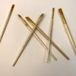 pack of 6 professional angular brush set for artists wooden handle ultra soft tapered bristles multi purpose brushes for painting designing calligraphy craft ideal for acry