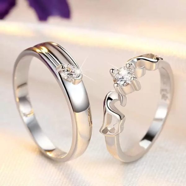 1 pair of couple ring for engagement and friendship gift stainless steel ring 2 (2)