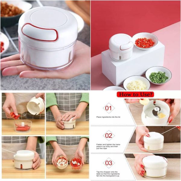 mini chopper hand power food chopper mincer mixer blender