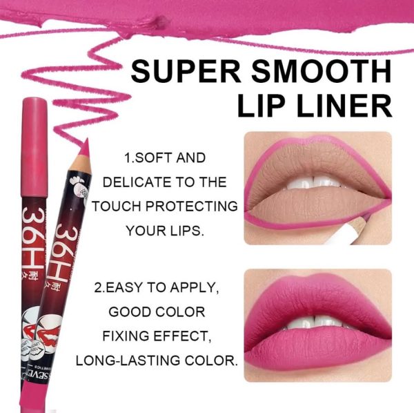 36h jumbo lip liner pencil pack long lasting nude red pink shades for smooth lip definition 2
