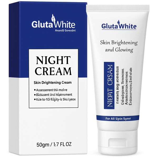 gluta white night cream advanced skin brightening nourishing anti aging formula 50ml 2