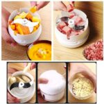 mini chopper hand power food chopper mincer mixer blender 3 3